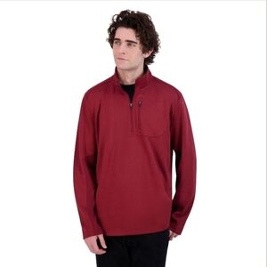 Spyder Quarter Zip Tech Knit Pullover Mens 2XL Red No Size Tag Read Description